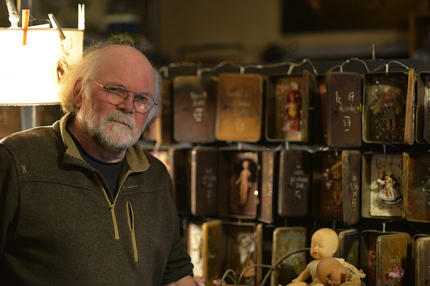 Fabrice Milleville dans son atelier